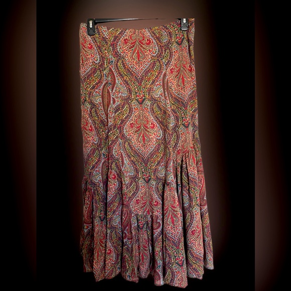 Warehouse Paisley Boho Midi Skirt – UK 14 (US 10/12) - Picture 1 of 9
